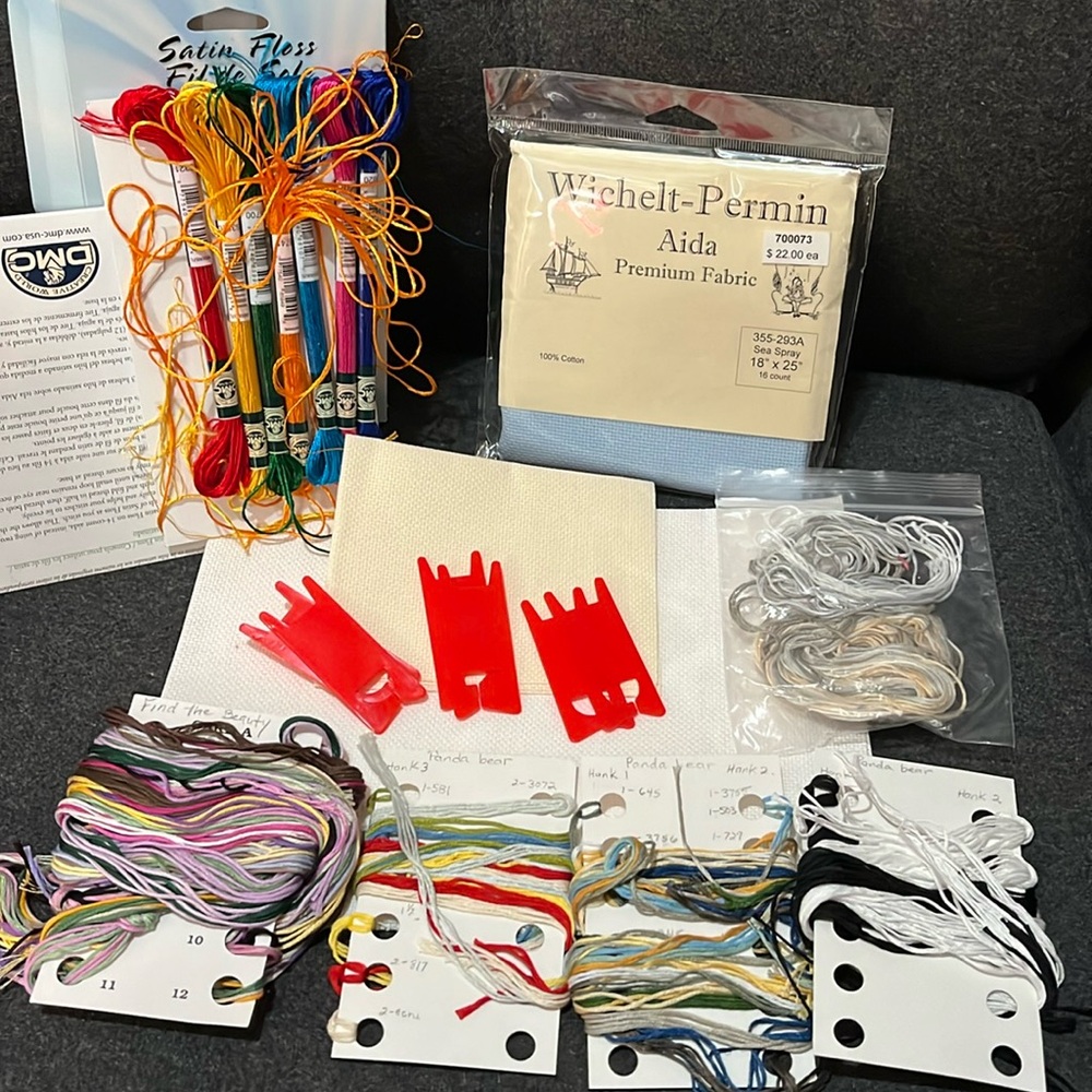 Cross stitch, embroidery bundle